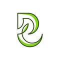 Letter R Leaf Simplicity Logo