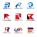 Letter R logo set design