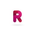 Letter R logo. Vector icon design template. Color sign.