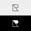 Letter R P RP PR Logo Design Simple Vector