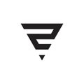 Letter r pencil shape geometric logo vector Royalty Free Stock Photo