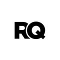 Letter R and Q, RQ logo design template. Minimal monogram initial based logotype