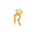 letter R royal logo vector icon illustration Royalty Free Stock Photo