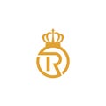 letter R royal logo vector icon illustration Royalty Free Stock Photo