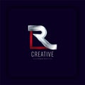 letter R vector design for red and white gradient corporate identity logo Royalty Free Stock Photo