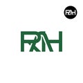 Letter RAH Monogram Logo Design Royalty Free Stock Photo