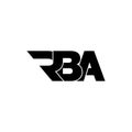 RBA letter monogram logo design vector Royalty Free Stock Photo