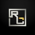 Letter RC modern logo icon monogram design. Outstanding professional elegant trendy based alphabet. Vector graphic template Royalty Free Stock Photo