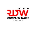 Letter RDW People Logo Template Royalty Free Stock Photo