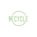 Letter recycle with circle round line logo symbol icon vector graphic design illustration idea creative