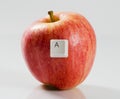 Letter A on a red apple Royalty Free Stock Photo