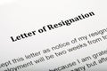 Letter of Resignation