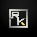 Letter RK modern logo icon monogram design. Outstanding professional elegant trendy based alphabet. Vector graphic template Royalty Free Stock Photo