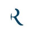 Letter rk simple curves logo vector Royalty Free Stock Photo