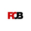 Letter ROB simple monogram logo icon design.