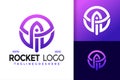 A Letter Rocket Logo Design, brand identity logos vector, modern logo, Logo Designs Vector Illustration Template Royalty Free Stock Photo