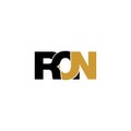Letter RON simple monogram logo icon design.
