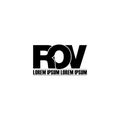 Letter ROV simple monogram logo icon design.