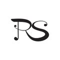 Letter rs linked curves logo vector