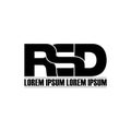 Letter RSD simple monogram logo icon design. Royalty Free Stock Photo