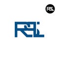 Letter RSL Monogram Logo Design Royalty Free Stock Photo