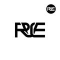 Letter RVE Monogram Logo Design Royalty Free Stock Photo