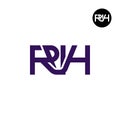 Letter RVH Monogram Logo Design Royalty Free Stock Photo