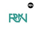 Letter RVN Monogram Logo Design Royalty Free Stock Photo