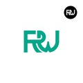 Letter RW Monogram Logo Design Royalty Free Stock Photo