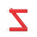 Letter S as Dynamite Sticks Alphabet Collection. 3d Rendering