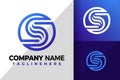 Letter S Circle Blue Logo Design Element Stock Vector Illustration Template Royalty Free Stock Photo