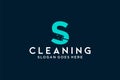 Letter S for cleaning clean service Maintenance for car detailing, homes logo icon vector template