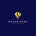 Letter S diamond gold logo design Royalty Free Stock Photo