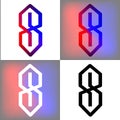 the letter s with 4 different types of designs