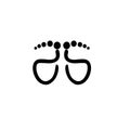 Letter s foot shape symbol logo vector