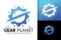 Letter S Gaer Planet Logo vector icon illustration