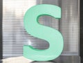 Letter S in green colour