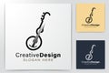 letter s. guitar logo Ideas. Inspiration logo design. Template Vector Illustration. Isolated On White Background Royalty Free Stock Photo