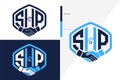 Letter S H P Monogram Real estate logo Vector Template