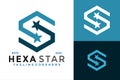 Letter S hexagon star logo design vector symbol icon illustration Royalty Free Stock Photo