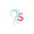 Letter S icon logo combined with hijab icon design