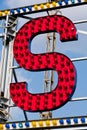 Letter S in lights