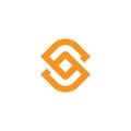 letter s linked gold diamond logo vector Royalty Free Stock Photo