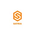 Letter S Logo Design. Initials Logo Design. Hexagon Logo