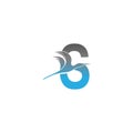 Letter S logo with pelican bird icon design Royalty Free Stock Photo