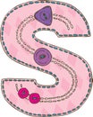 Letter S in Patchwork Style Royalty Free Stock Photo