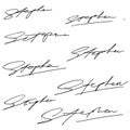 Letter S signature ideas for document attestation sheet needs. Royalty Free Stock Photo