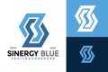 Letter S Sinergy Blue logo design vector symbol icon illustration Royalty Free Stock Photo