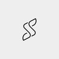 Letter S SS Logo Design Simple Vector