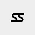 Letter S SS Logo Design Simple Vector